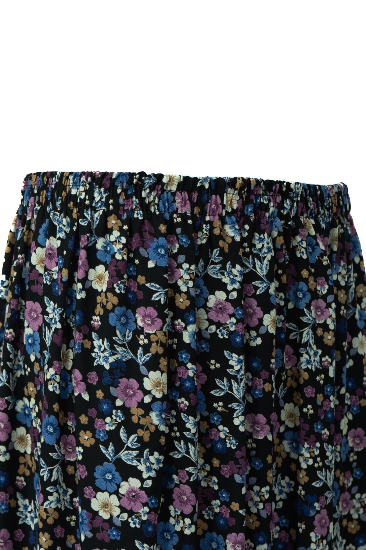 Kadın Anne Etek Dokuma Viskon Kumaş Papatyam Çiçeği Desenli Rahat Kesim Tam Kalıp